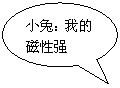 椭圆形标注: 小兔：我的磁性强