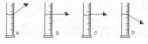 如图所示为观察量筒读数时的四种方法,其中正确的是