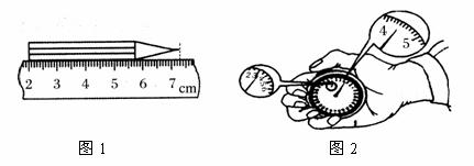 用图1所示的刻度尺测量铅笔的长度,该刻度尺的分度值为_________mm,所