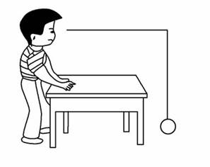 如图所示,小明通过一反射面看到了桌子下面的小球.图中画出了入射光线