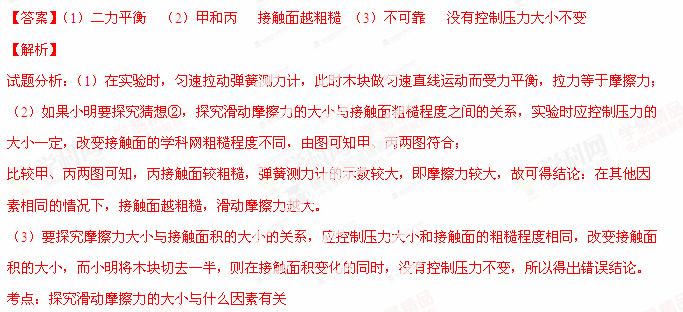 小明研究滑动摩擦力的大小跟哪些因素时,用到以下器材:形状、体积相同的带钩长方体木块和长方体铁块(各