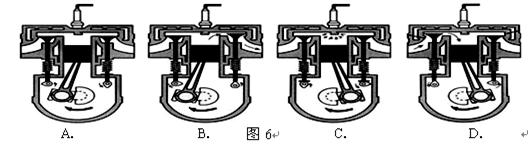 如下图所示是四冲程汽油机的一个工作循环示意图,其中属于做功冲程的