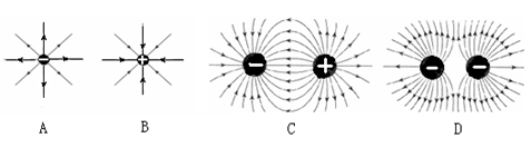 下列是几种典型的电场线的分布示意图,其中正确的是