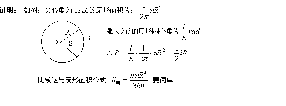 利用弧度制证明扇形面积公式其中是扇形弧长,是圆的半径.